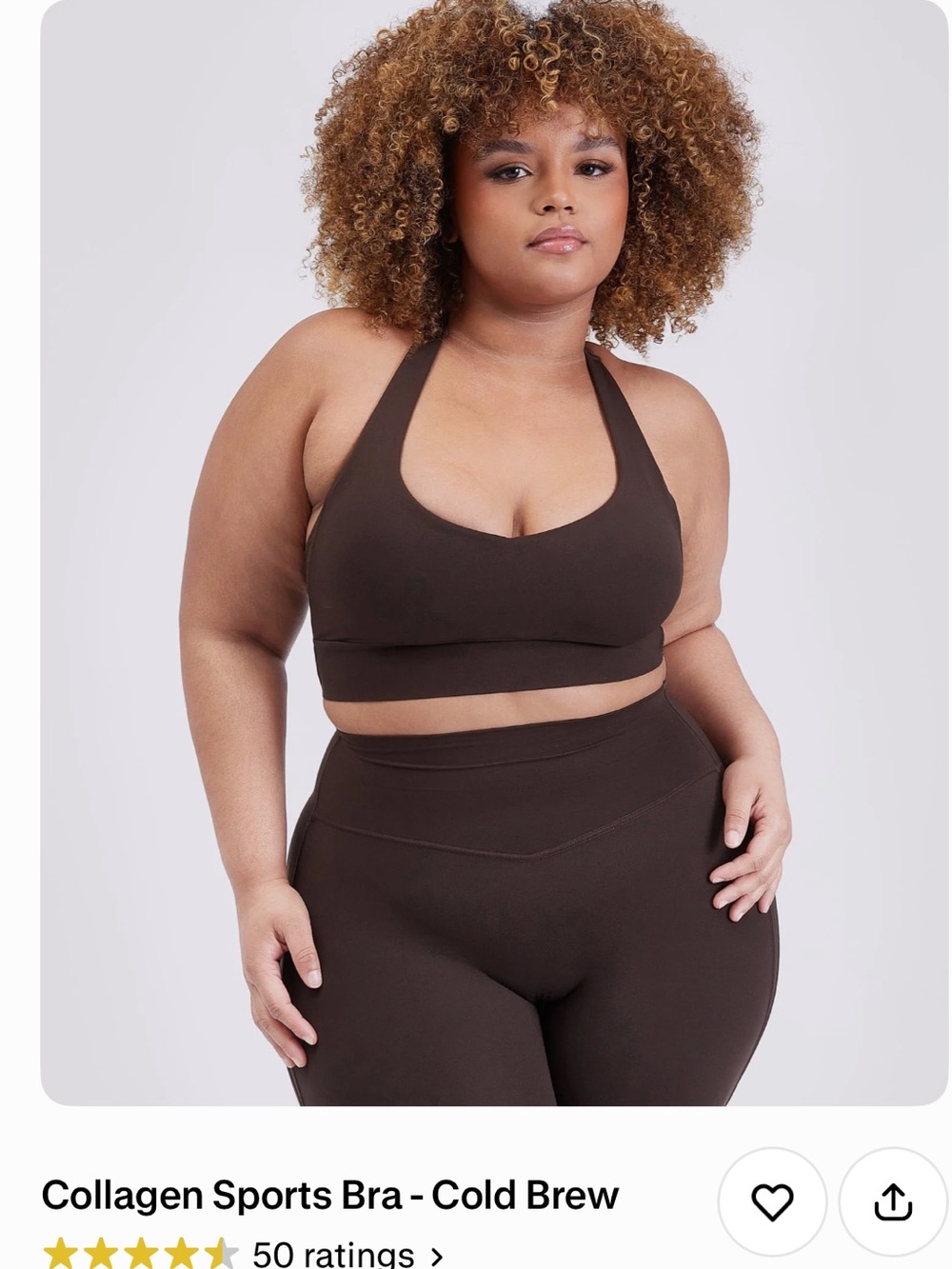 BuffBunny Collagen Sports Bra — Cold Brew Brown